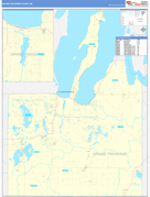 Grand Traverse County, MI Digital Map Basic Style